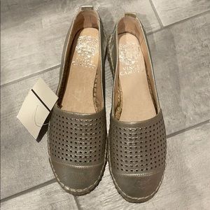 Vince Camuto silver flats 36 new